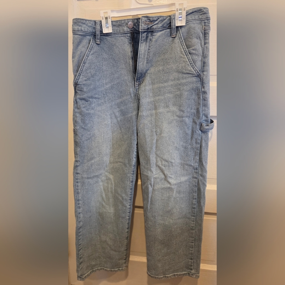 wild fable Women's High-Rise Carpenter Jeans in Light Blue Wash